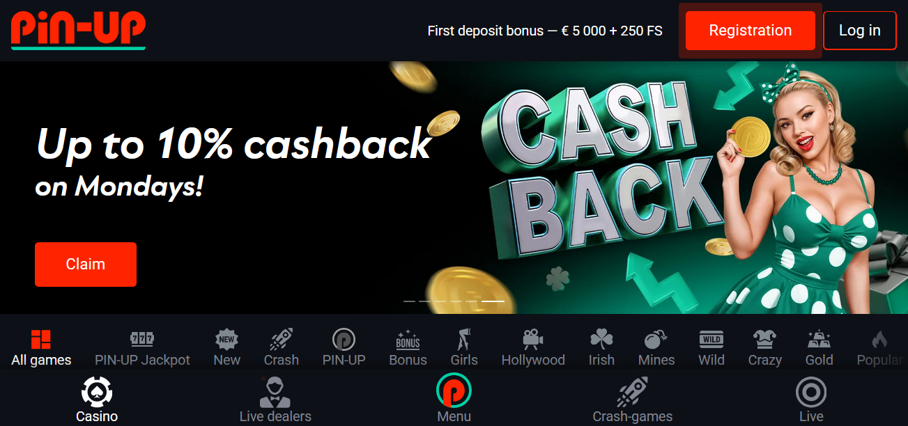Bonuses at Pin Up Casino